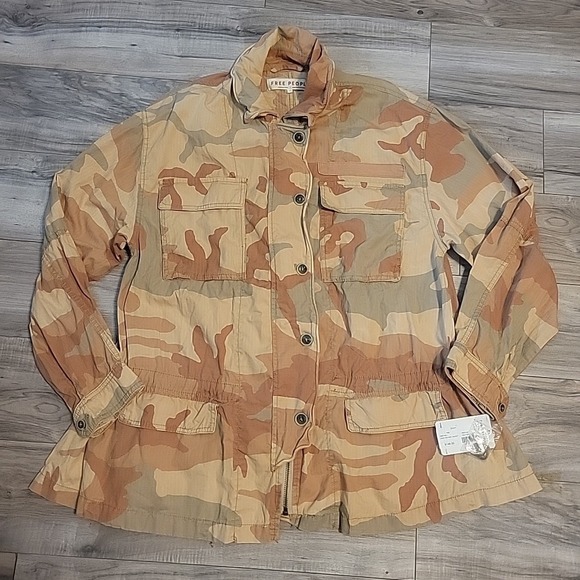 Free People Jackets & Blazers - Free People Lead‎ The Way Camo Utility Jacket Womens Medium Multicolor NEW $148